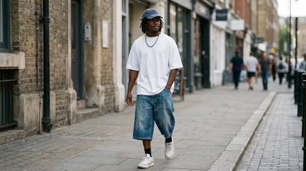 denim streetwear outfit